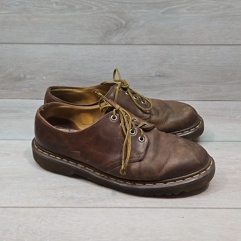 Vintage Doc Dr.Martens Mens Leather Oxford Chunky Tractor shoes sz UK 9 US M 10
